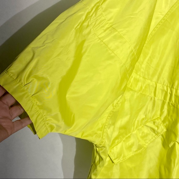 JoyLab Zip-Up Water Resistant Rain Coat Yellow L, 100% Recycled Polyester. - Picture 8 of 16